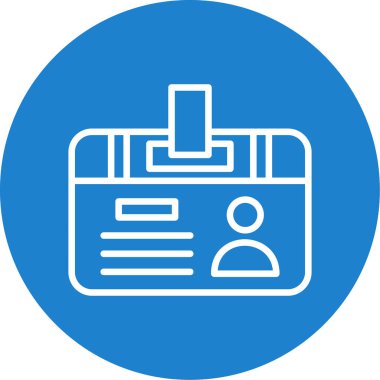 Kimlik kartı web simgesi, vektör illüstrasyonu 