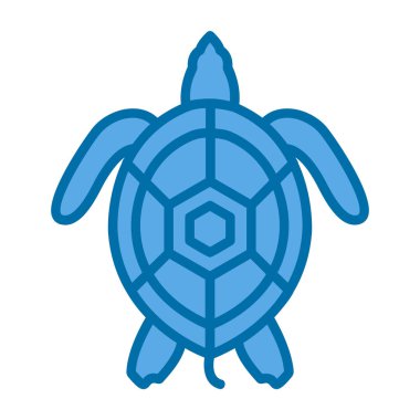 Beyaz arkaplanda izole edilmiş kaplumbağa vektör simgesi