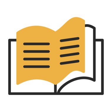 Kitap simgesinin vektör illüstrasyonu 