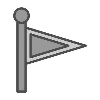 Bayrak simgesinin vektör illüstrasyonu 