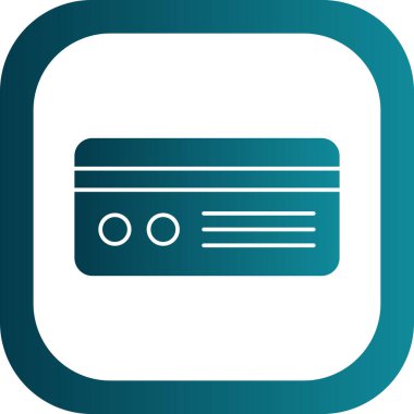 Kredi kartı simgesi, vektör illüstrasyonu basit tasarım