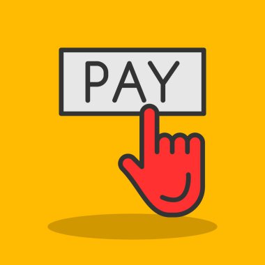 Ödeme. Web simgesi basit illüstrasyon