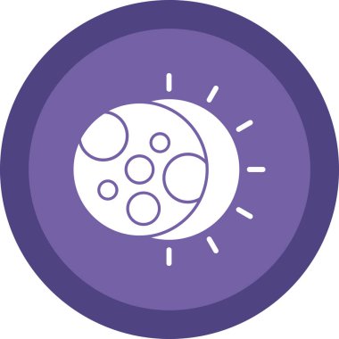 Güneş tutulması simgesinin vektör illüstrasyonu 