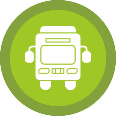 Otobüs. Web simgesi basit illüstrasyon             