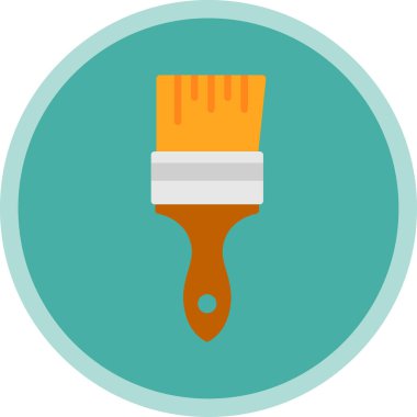 Boya fırçası simgesinin vektör illüstrasyonu