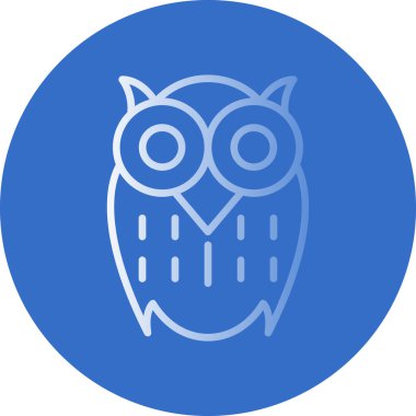 Baykuş düz simgesi, vektör illüstrasyonu 