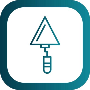 Trowel düz simgesi, vektör illüstrasyonu