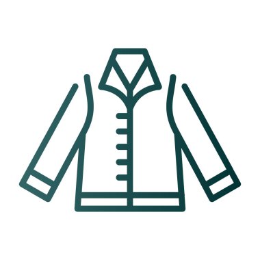 Ceket simgesi, vektör illüstrasyonu basit tasarım