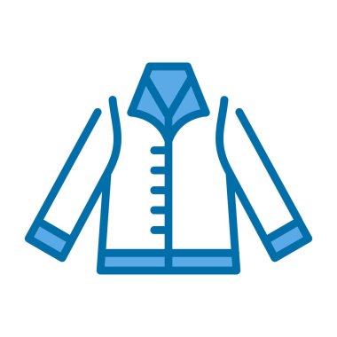 Ceket simgesi, vektör illüstrasyonu basit tasarım