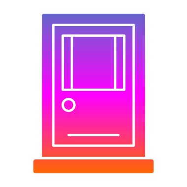 Kapı web simgesi, vektör çizim