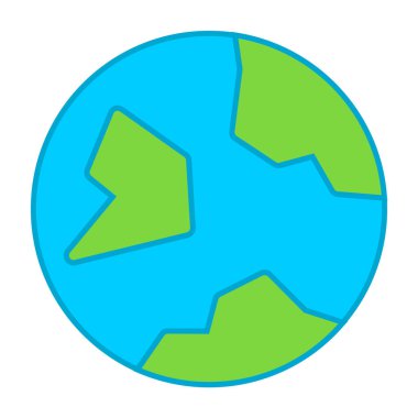 Toprak. Web simgesi basit illüstrasyon 