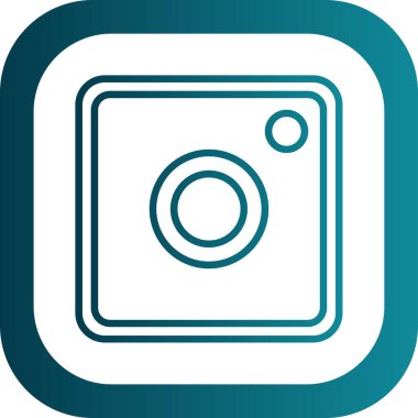 Instagram logosu. Web basit illüstrasyonu