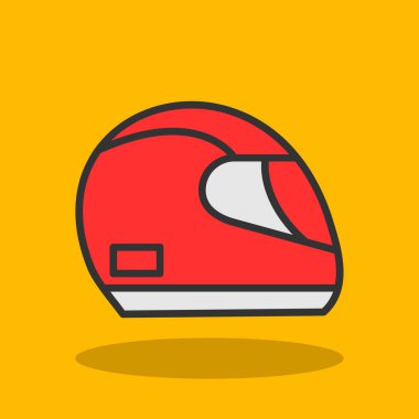 Kask simge yarış, illüstrasyon vektör 