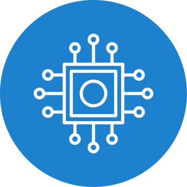 İşlemci, işlemci vektör simgesi