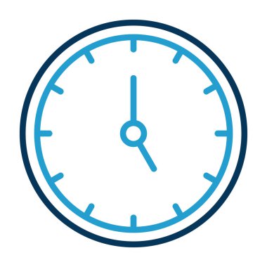 Saat. Web simgesi basit illüstrasyon                  