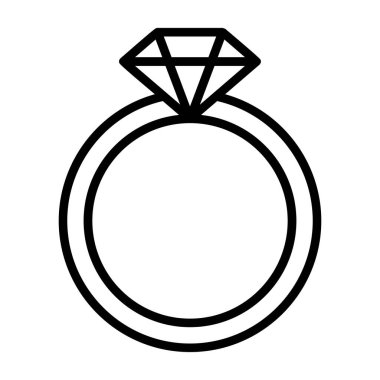 Elmas yüzük simgesi, anahat stili