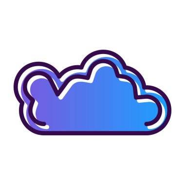 Bulut teknolojisi ikon vektörü. İnce çizgi işareti. izole edilmiş sınır sembolü çizimi