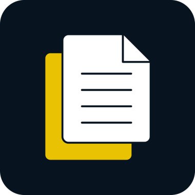 Belge. Web simgesi basit illüstrasyon 