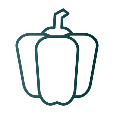 çan biberi simgesi, vektör illüstrasyonu