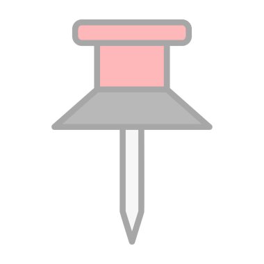 Pin simgesi, vektör illüstrasyonuna bas