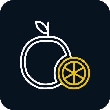 Turuncu simgenin vektör illüstrasyonu