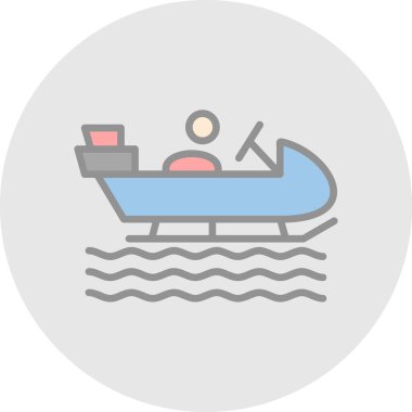 tekne ikonu vektör illüstrasyonu