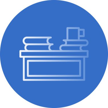 Kitap simgesi, vektör illüstrasyonlu kitaplık tablosu 