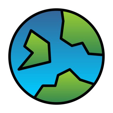 Toprak. Web simgesi basit illüstrasyon 