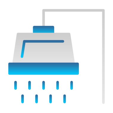 Duş. Web simgesi basit illüstrasyon                             