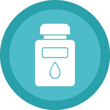 İlaç şişesi simgesinin vektör illüstrasyonu