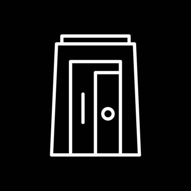 Vektör illüstrasyonu, kapı simgesi