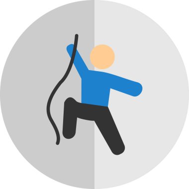 Erkek tırmanıcı simgesi vektör illüstrasyonu