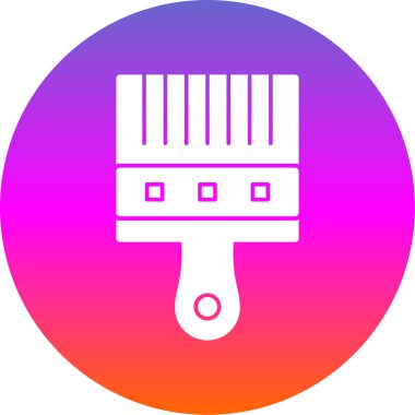 Boya fırçası simgesinin vektör illüstrasyonu