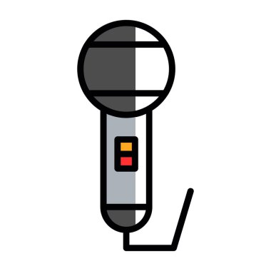 mikrofon simgesi vektör illüstrasyonu