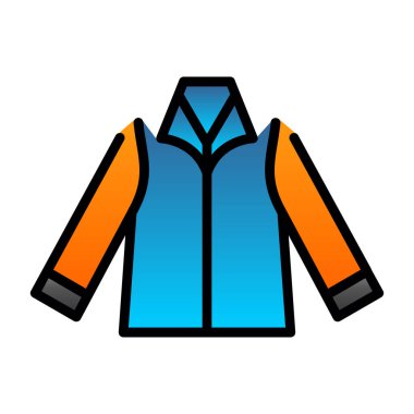 Ceket simgesi, vektör illüstrasyonu basit tasarım