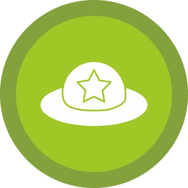 Yıldızlı şapka. Web simgesi basit illüstrasyon 