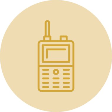 Telsiz telsizi. Web simgesi basit illüstrasyon