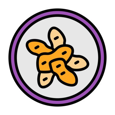 Ekmek. Web simgesi basit illüstrasyon