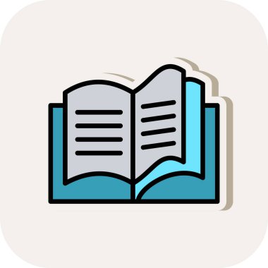 Kitap simgesinin vektör illüstrasyonu 