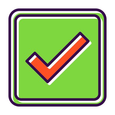 Grafik düz kontrol simgesi vektör illüstrasyonu