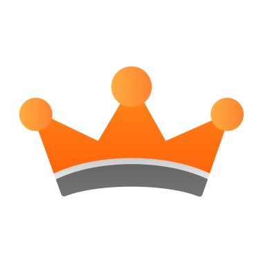 taç düz vektör simgesi 