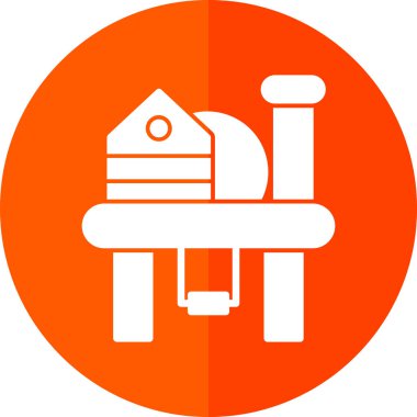 Modern yapı simgesinin vektör illüstrasyonu