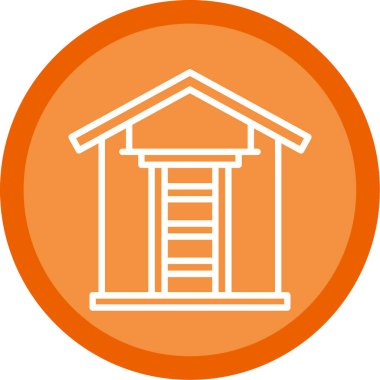 merdiven simgesi, vektör illüstrasyonu basit tasarım