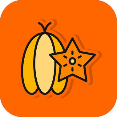 starfruit ikon vektör illüstrasyonu
