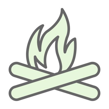 Şenlik ateşi. Web simgesi basit tasarım