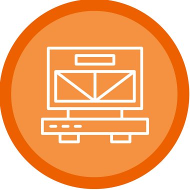 E- posta simgesi vektör resimli dizüstü bilgisayar