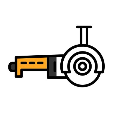 Traktör düz vektör simgesi