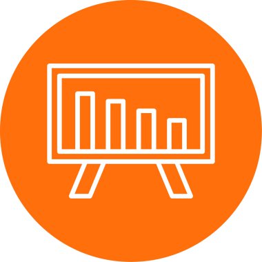 Arkaplanda sunum grafiğinin vektör simgesi