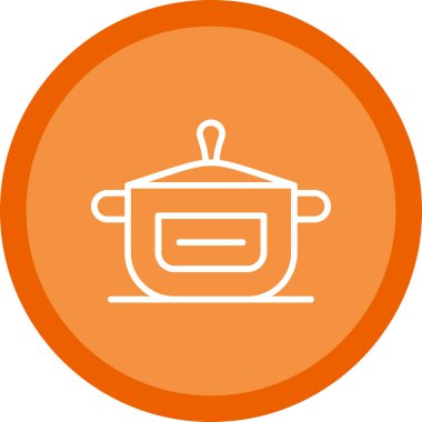 yemek kabı simgesi, vektör illüstrasyonu