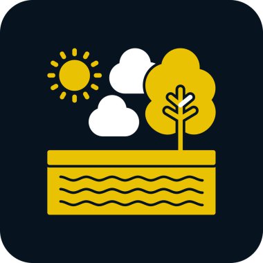 Güneş ve bulut ikonu